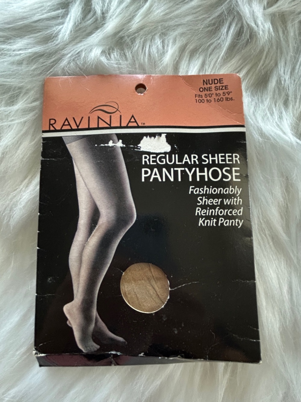 🔥Vintage Nylons Ravinia Regular Sheer Pantyhose -‎ Nude New Unopened Package